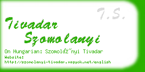 tivadar szomolanyi business card